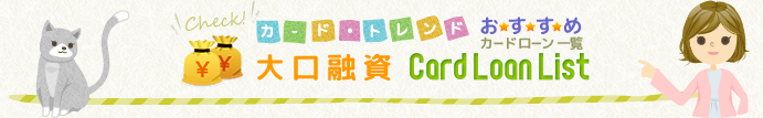 大口融資カードローン一覧